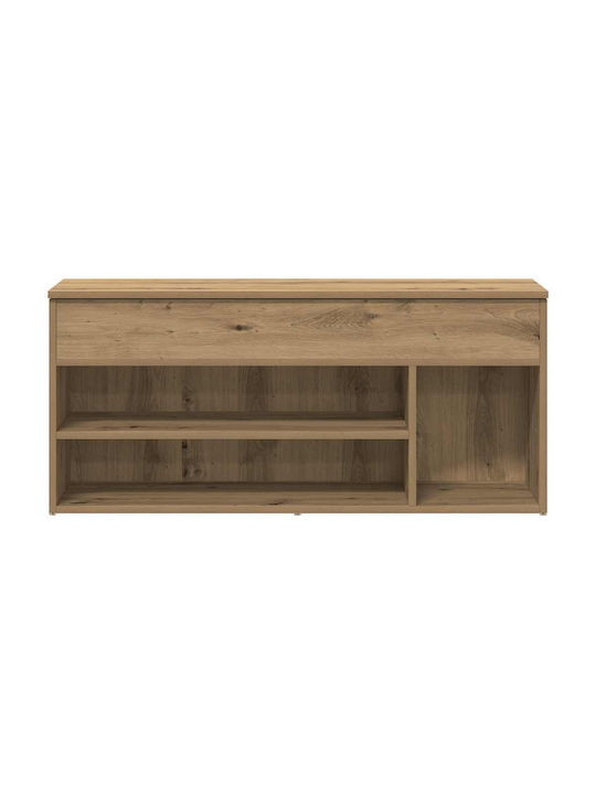 Мебел За Антре с Шкаф За Обувки Кафяв 102x30.5x45см