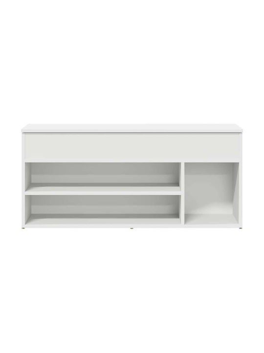 Entry Furniture with Shoe Rack White 102x30.5x45cm