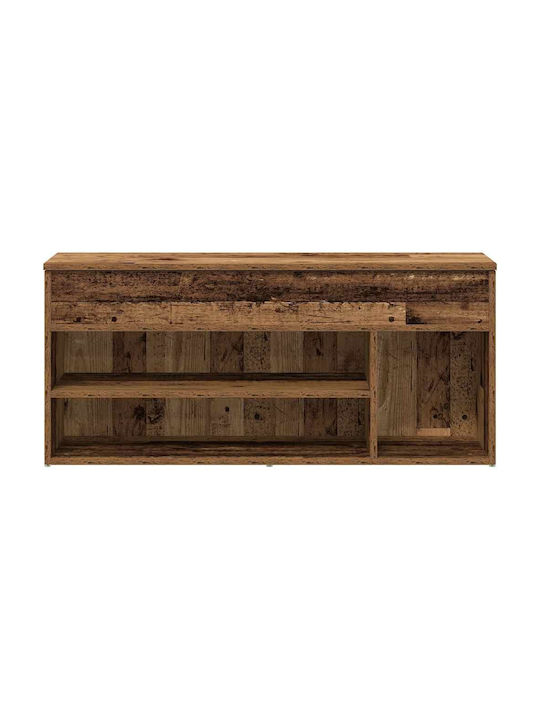 Мебел за антре с Шкаф за Обувки Кафяв 102x30.5x45см