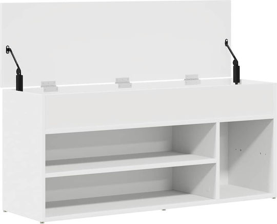 Έπιπλο Εισόδου με Παπουτσοθήκη Λευκό 102x30.5x45εκ.