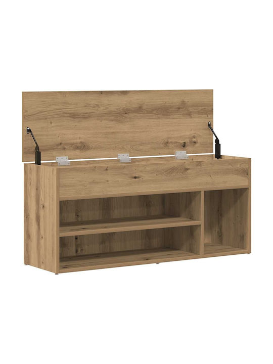 Мебел За Антре с Шкаф За Обувки Кафяв 102x30.5x45см