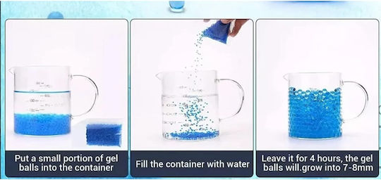 Set 50,000 Gel Balls Zola 7-8 Mm Hydrogel Blue