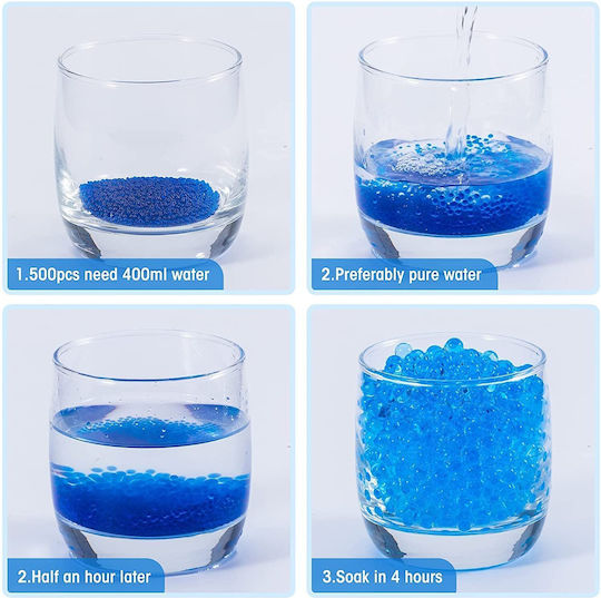 Set 50,000 Gel Balls Zola 7-8 Mm Hydrogel Blue