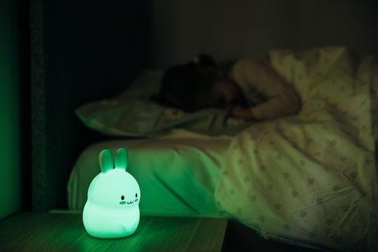 FreeOn Lămpi De Veghe Pentru Copii Led Bear Usb Alb Cu Iluminare Rgb