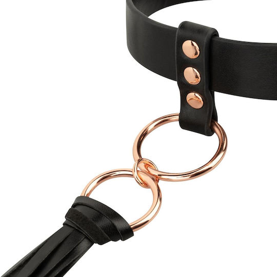 Rosy Gold Collar Flogger Black