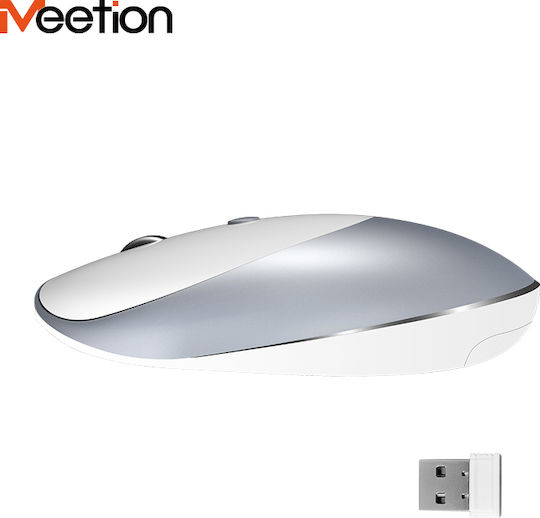 Meetion MT-R600 Ασύρματο Ποντίκι Ασημί