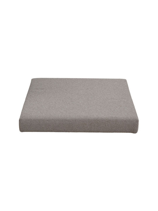 Hocker Für das Wohnzimmer Klappbar Mit Stauraum Gepolstert mit Stoff Beige Brown Color 40x40x38cm