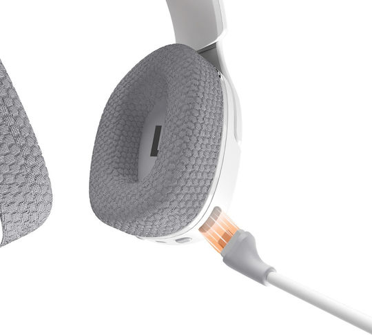 Meetion BTH012 Ασύρματο Over Ear Gaming Headset με σύνδεση Bluetooth / USB Λευκό for PC / PS4 / PS5