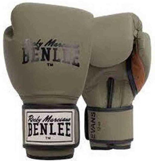 Benlee Evans Boxing Gloves Leather for Match Green