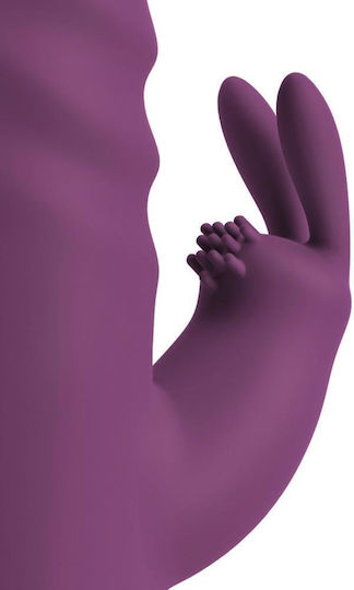 Javida Function Mini Δονητής Rabbit με Απομακρυσμένο Έλεγχο 13.3cm Μωβ