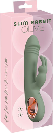 You2Toys Slim Vibrator Iepurele 2cm Verde