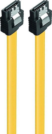 Powertech 7-Pin SATA III - 7-Pin SATA III Cable 0.2m Κίτρινο (CAB-W023)