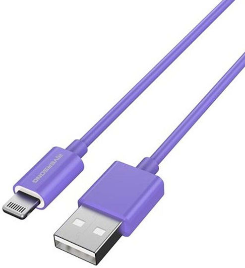 Riversong Lotus 08 Regular USB-A la Cablu Lightning Violet 1.2m (CL71PU)