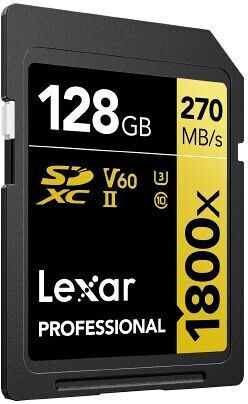 Lexar SDXC 128GB Class 10 U3 V60 UHS-II with Adapter