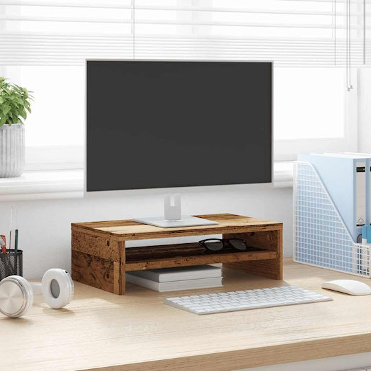 vidaXL Επιτραπέζια Βάση Οθόνης έως 32" Καφέ (855796)