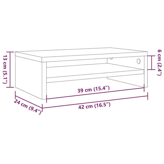 vidaXL Επιτραπέζια Βάση Οθόνης έως 32" Καφέ (855796)