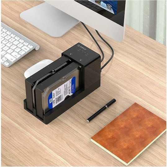 Orico Docking Station for 2 Hard Drives SATA 2.5" / 3.5" with Connection USB 3.0 (6528US3-C)