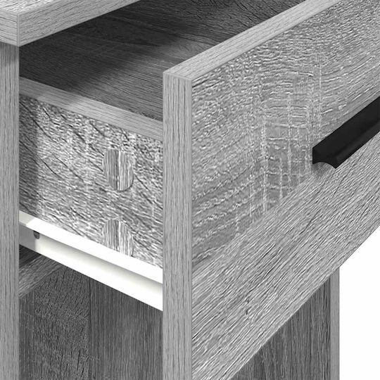 vidaXL Desk Mounted Computer Tower Stand Gray 858745
