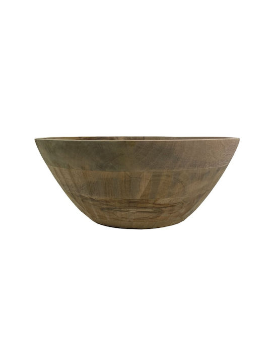 Nakaro Wood Wooden Salad Bowl Brown 45x45x20cm