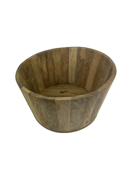 Nakaro Wood Wooden Salad Bowl Brown 40x40cm