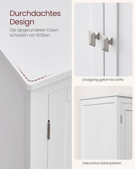 Vasagle Bathroom Cabinet L60xW30xH110cm White