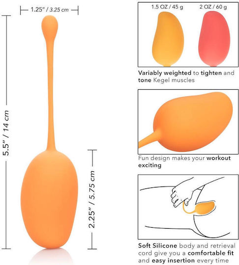 Calexotics Kegel Training Set Κολπικές Μπάλες Πορτοκαλί