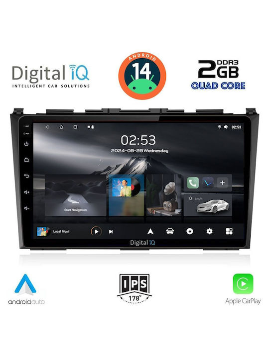 Digital IQ Car-Audiosystem für Honda CR-V (Compact Recreational Vehicle) 2006-2012 (Bluetooth/USB/AUX/WiFi/GPS/Apple-Carplay/Android-Auto) mit Touchscreen 9"