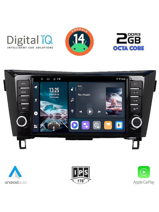 Digital IQ Car Audio System for Nissan Qashqai / X-Trail 2014-2021 (Bluetooth/USB/AUX/WiFi/GPS/Apple-Carplay/Android-Auto) with Touch Screen 10"