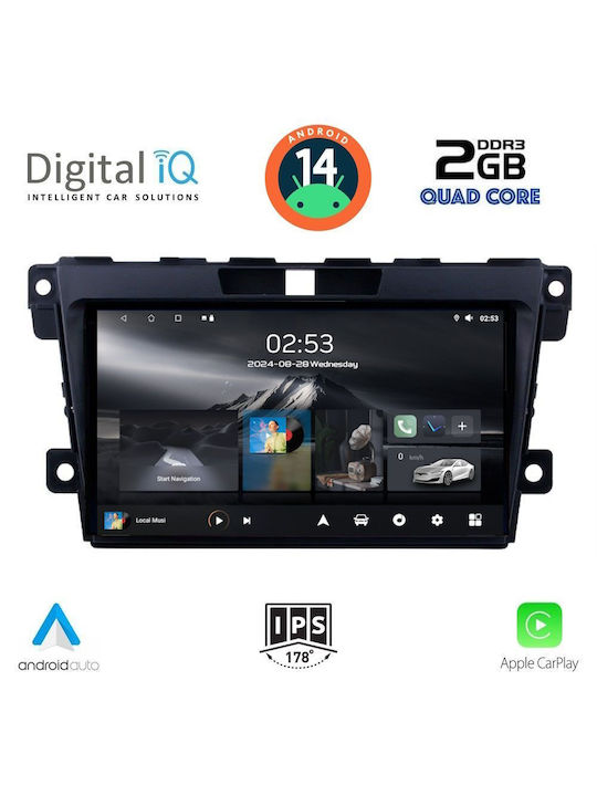 Digital IQ Car Audio System for Mazda CX-7 2006-2012 (Bluetooth/USB/AUX/WiFi/GPS/Apple-Carplay/Android-Auto) with Touch Screen 9"