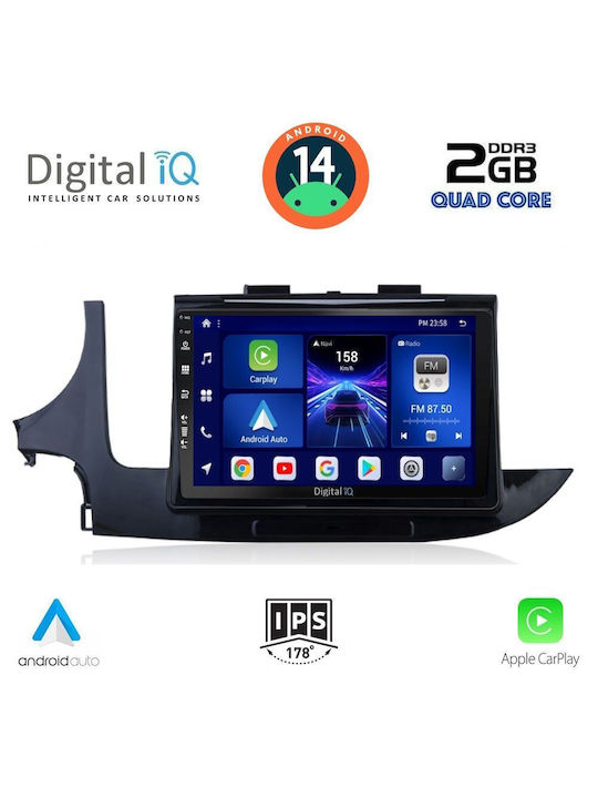 Digital IQ Автомобилна Аудио Система (Блутут/USB/AUX/WiFi/GPS/Apple-Carplay/Android-Auto) с Тъчскрийн 9"