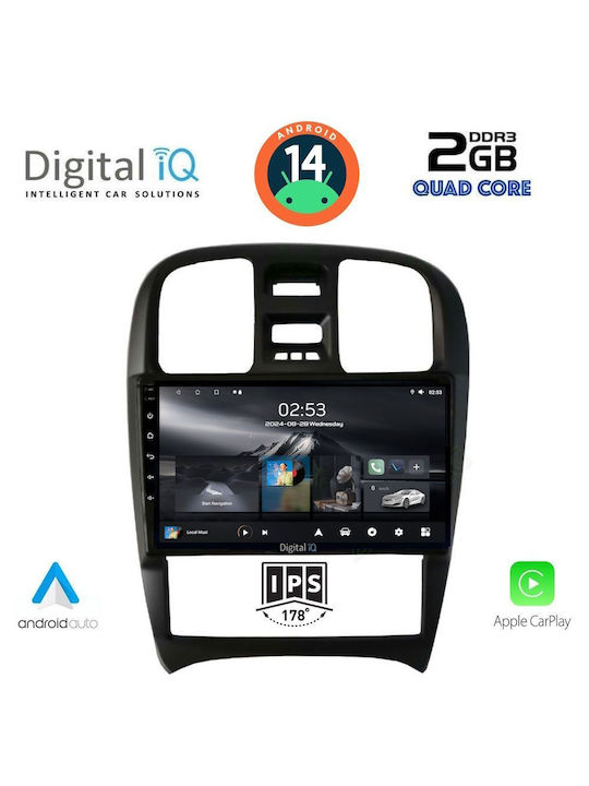 Digital IQ Car Audio System for Hyundai Sonata 2000-2006 (Bluetooth/USB/AUX/WiFi/GPS/Apple-Carplay/Android-Auto) with Touch Screen 9"