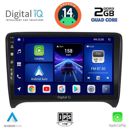 Digital IQ Автомобилна Аудио Система (Блутут/USB/AUX/WiFi/GPS/Apple-Carplay/Android-Auto) с Тъчскрийн 9"