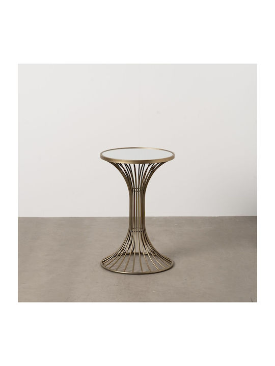 Round Side Table Metal Gold L42xW42xH65cm.