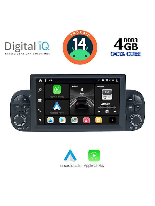 Digital IQ Sistem Audio Auto pentru Fiat Panda 2012-2021 (Bluetooth/USB/AUX/WiFi/GPS/Apple-Carplay/Android-Auto) cu Ecran Tactil 7"
