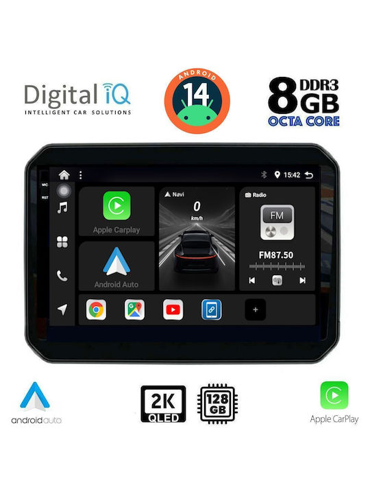 Digital IQ Car Audio System for Suzuki Ignis 2016 (Bluetooth/USB/AUX/WiFi/GPS/Apple-Carplay/Android-Auto) with Touch Screen 9"