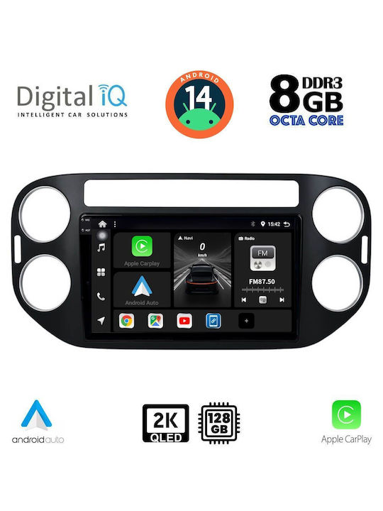 Digital IQ Car Audio System for Volkswagen Tiguan 2004-2016 (Bluetooth/USB/WiFi/GPS/Apple-Carplay/Android-Auto) with Touch Screen 9"