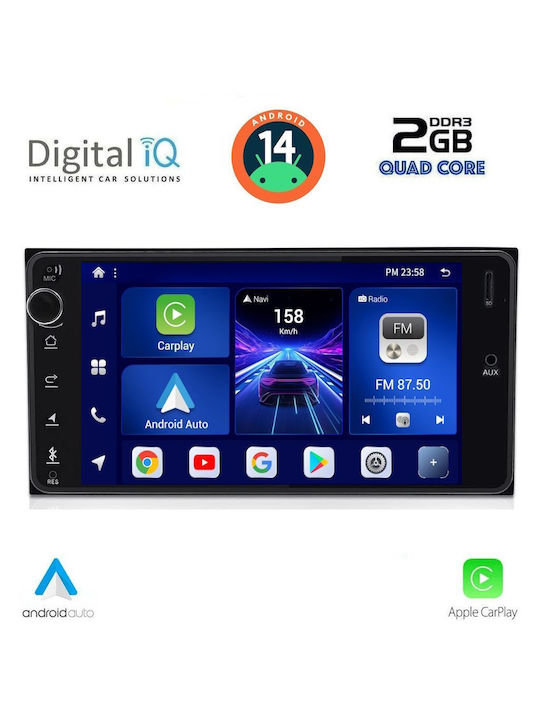 Digital IQ Car Audio System for Toyota Celica 1999-2009 (Bluetooth/USB/AUX/WiFi/GPS/Apple-Carplay/Android-Auto) with Touch Screen 7"