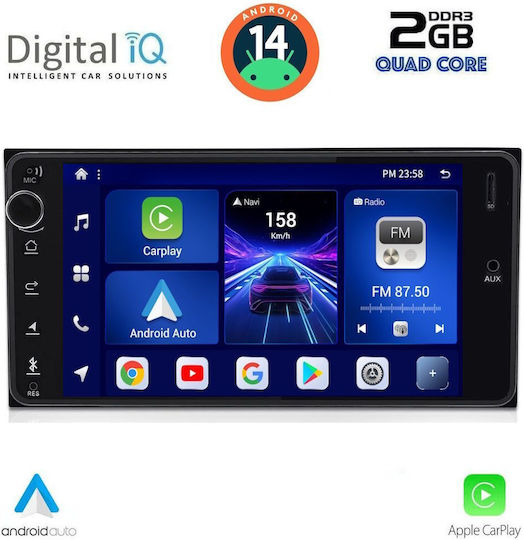 Digital IQ Ηχοσύστημα Αυτοκινήτου για Toyota Celica 1999-2009 (Bluetooth/USB/AUX/WiFi/GPS/Apple-Carplay/Android-Auto) με Οθόνη Αφής 7"