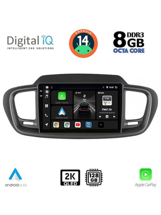 Digital IQ Car Audio System for Kia Sorento 2014-2020 (Bluetooth/USB/AUX/WiFi/GPS/Apple-Carplay/Android-Auto) with Touch Screen 10"