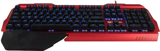 Meetion MK20 Gaming Μηχανικό Πληκτρολόγιο με RGB φωτισμό (Αγγλικό US) Κόκκινο