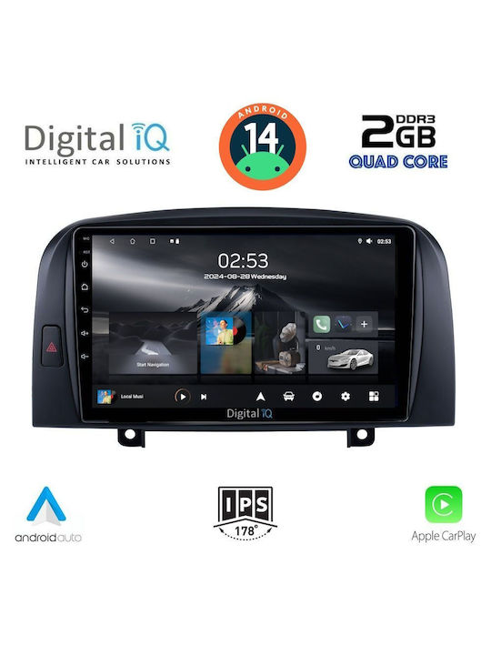 Digital IQ Car Audio System for Hyundai Sonata 2006-2009 (Bluetooth/USB/AUX/WiFi/GPS/Apple-Carplay/Android-Auto) with Touch Screen 9"