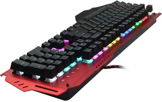 Meetion MK20 Gaming Μηχανικό Πληκτρολόγιο με RGB φωτισμό (Αγγλικό US) Κόκκινο