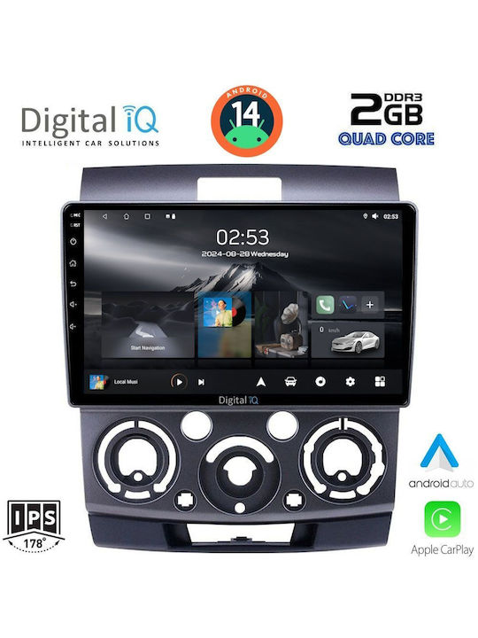 Digital IQ Sistem Audio Auto pentru Ford Vânător Mazda BT-50 2006-2011 (Bluetooth/USB/AUX/WiFi/GPS/Apple-Carplay/Android-Auto) cu Ecran Tactil 9"