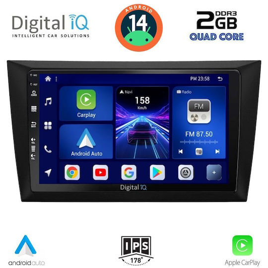 Digital IQ Auto-Audiosystem für Volkswagen Golf 2009-2012 (Bluetooth/USB/AUX/WiFi/GPS/Apple-Carplay/Android-Auto) mit Touchscreen 9"