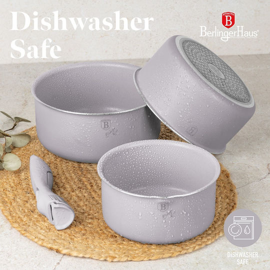 Berlinger Haus Комплект Съдове За Готвене От Лят Алуминий Taupe Collection С Вътрешно Покритие От Камък 5 Части