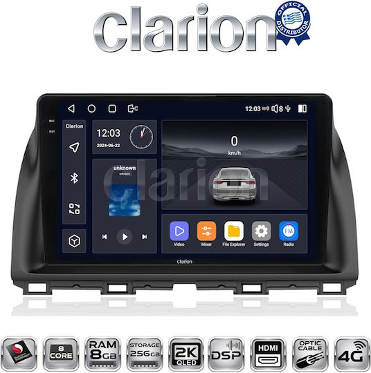Clarion Ηχοσύστημα Αυτοκινήτου για Mazda CX-5 2013>2017 (Bluetooth/USB/WiFi/GPS/Apple-Carplay/Android-Auto) με Οθόνη Αφής 9"