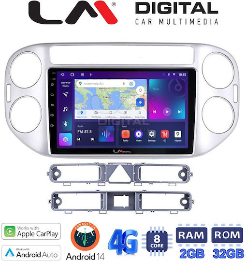 LM Digital Sistem Audio Auto pentru Volkswagen Tiguan / Golf Plus 2007--2016 (Bluetooth/USB/WiFi/GPS/Apple-Carplay/Android-Auto) cu Ecran 9"