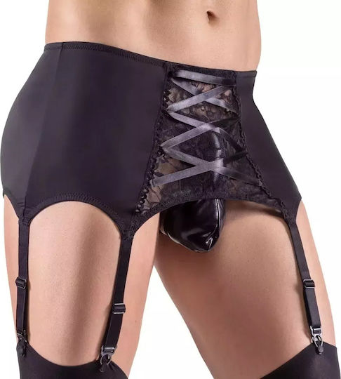 Svenjoyment Sexy Men's Lace Suspender Belt Black Xl