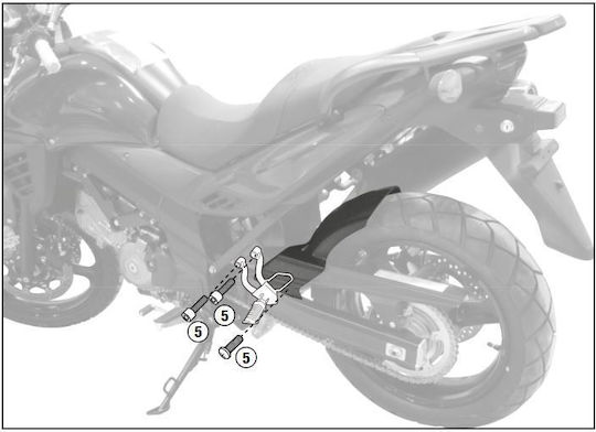 Givi Back Motorcycle Wheel Mudguard for Suzuki DL 650 V-STROM 2004-2011 Black 1pcs
