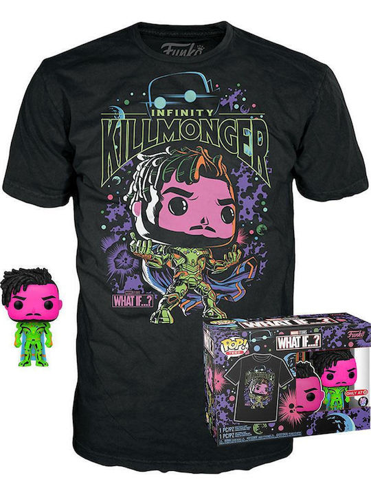 Funko Pop! Tees Marvel: Infinity Killmonger (Blacklight) (M) (Blacklight) (M) Bobble-Head Special Edition Funko Pop! Tees Marvel: Infinity Killmonger (Blacklight) (M) (Blacklight) (M) Bobble-Head Special Edition